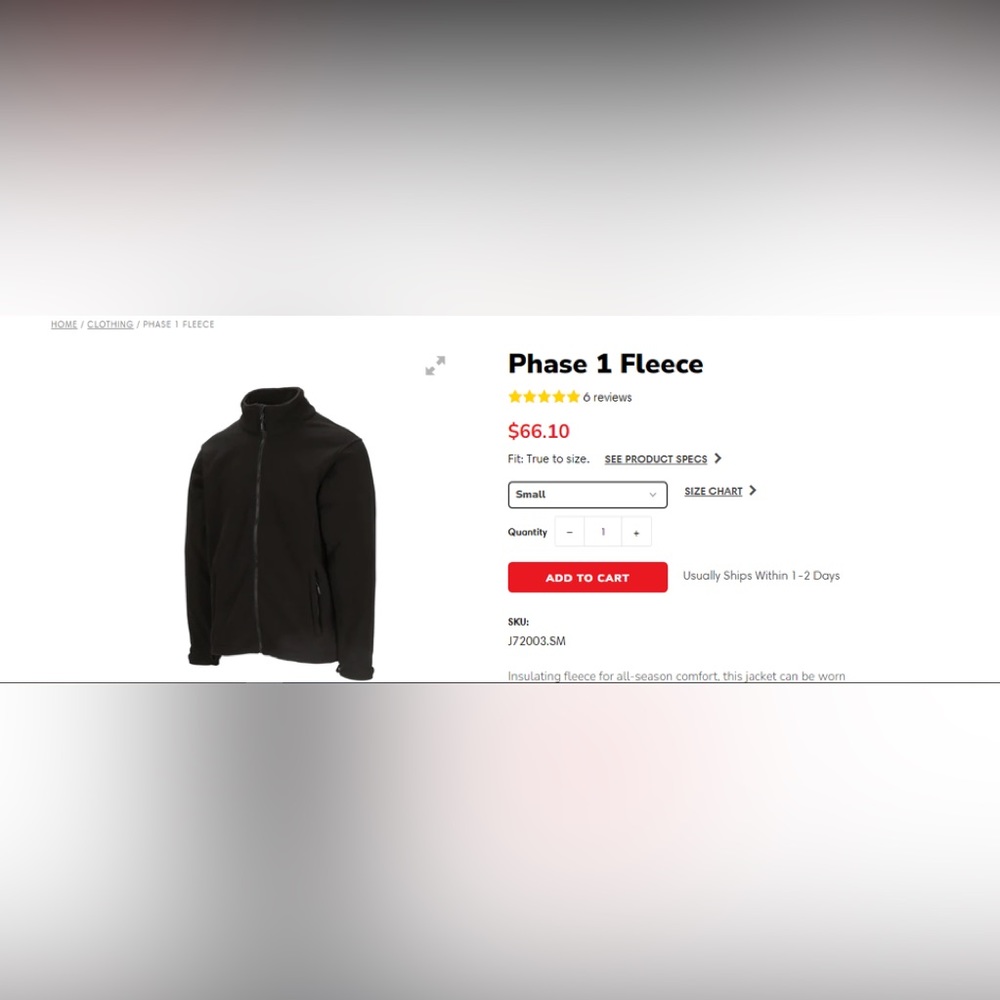 Tingley J72003, ICON Fleece Jacket